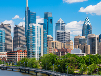 Downtown view of Philadelphia